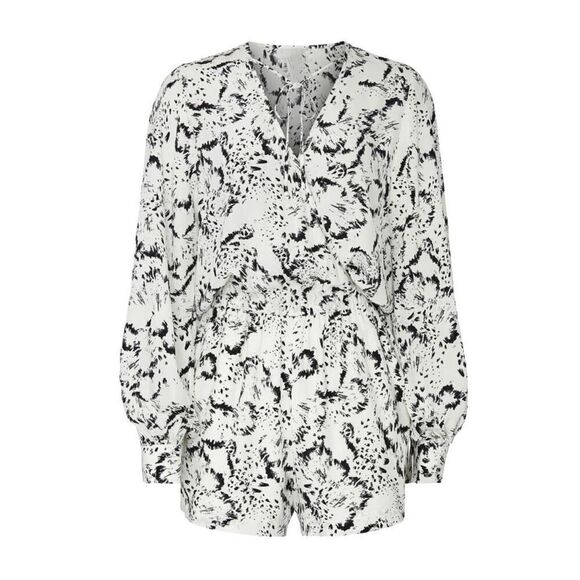 Fifteen Twenty Animal Print Romper - Picture 2 of 7